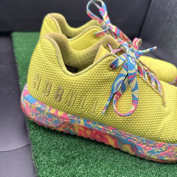 Nobull Trainer Low Rise Women Size 9.5/ Men’s 8 Neon Lime Swirl - Picture 2 of 14
